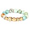 TB0556-LP Semi Frosted Druzy Elastic Bracelet