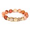 TB0556-LP Semi Frosted Druzy Elastic Bracelet