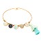 TB0561-LP Semi Precious Metal Tassel Toggle Bracelet