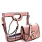 Handle Accent Transparent Clear 2 in 1 Satchel Value Set