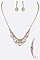 Elegant 3 PC Rhinestone Bridal Necklace Set