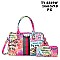 2 IN 1 QUEEN BEE ACCENTED SATCHEL SET