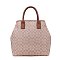 3-IN-1 Expandable Oval Print Tote /  W Small Satchel Wallet Set