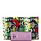 Chain Strap Snake Print Envelope Clutch