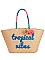 X-LARGE TROPICAL VIBES STRAW TOTE