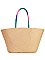 X-LARGE TROPICAL VIBES STRAW TOTE