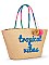 X-LARGE TROPICAL VIBES STRAW TOTE