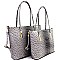 Ostrich Embossed 2 in 1 Twin Tote SET MH-TU6688