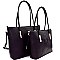 Ostrich Embossed 2 in 1 Twin Tote SET MH-TU6688