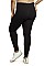 PACK OF 6 PIECES  LADIES FLEECE LINED LEGGINGS PLUS SIZE MUTX700XE