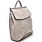CONVERTIBLE SNAKE PRINT BACKPACK SHOULDER BAG