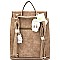 UN00691-LP Convertible Flap Backpack Shoulder Bag