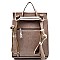 UN0069-LP Convertible Flap Backpack Shoulder Bag