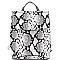 CONVERTIBLE SNAKE PRINT BACKPACK SHOULDER BAG