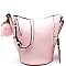 UN0072-LP Bucket Shoulder Bag Crossbody with Pouch