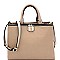 UN0078-LP  Multi Compartment Classy Satchel with Accentuated Zipper