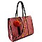 Antique-Gold Charm Accent Structured Tote MH-US0009