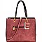 Antique-Gold Charm Accent Structured Tote MH-US0009