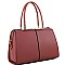Elegant Hardware Accent Patent Detail 2-Way Satchel MH-US3280