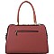 Elegant Hardware Accent Patent Detail 2-Way Satchel MH-US3280