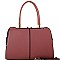Elegant Hardware Accent Patent Detail 2-Way Satchel MH-US3280