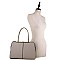 Elegant Hardware Accent Patent Detail 2-Way Satchel MH-US3280
