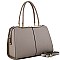 Elegant Hardware Accent Patent Detail 2-Way Satchel MH-US3280