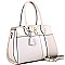 Fashionable Padlock Accent Patent Crocodile Detail 2-Way Satchel MH-US3333