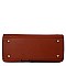 Fashionable Padlock Accent Patent Crocodile Detail 2-Way Satchel MH-US3333