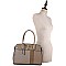 Fashionable Padlock Accent Patent Crocodile Detail 2-Way Satchel MH-US3333