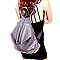 Hologram Stud Accent Metallic Fashion Moto Backpack