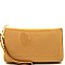 Shiny Plain Elegant Large Wristlet/Wallet