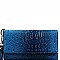 Ostrich Embossed Versatile Cellphone Holder Wristlet Wallet