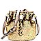 WE0022-LP Sequins Embellished Drawstring Bucket Bag