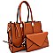 WE0029-LP  Classy Compartment Satchel SET with Clutch