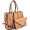 WE0029-LP  Classy Compartment Satchel SET with Clutch