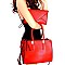 WE0029-LP  Classy Compartment Satchel SET with Clutch