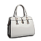 CROCODILE PRINT PATENT MAGNETIC CLOSUR SATCHEL