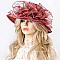 CLASSIC DRESSY PAPER SUMMER HAT WITH RUFFLES