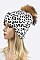 Leopard Print Fur Pom Knit Beanie
