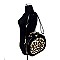 Patent Leopard Print Round Shape Satchel