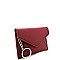 WLW48860-LP Madison West Saffiano Envelope Credit Card Case Wallet with Key Ring