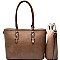 WM305-LP Metal Handel Inner Bag 3 in 1 Tote SET with Clutch