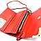 WP3010-LP Kiss-Lock Compartment Long Trifold Wallet with Shoulder Strap