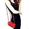 WP3010-LP Kiss-Lock Compartment Long Trifold Wallet with Shoulder Strap