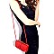 WP3010-LP Kiss-Lock Compartment Long Trifold Wallet with Shoulder Strap