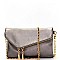 WU023-LPN Fashion 2 Way Flap Clutch Bag