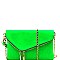 NEON FLAP CLUTCH BAG