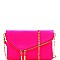NEON FLAP CLUTCH BAG