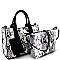 TURN-LOCK SNAKE PRINT 2 IN 1 SATCHEL